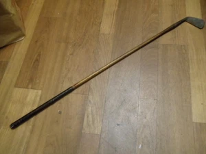 antique hickory wood shaft Heavy Gem Dysart Fife MID IRON golf club - Picture 1 of 7