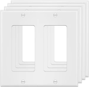 2-Gang Switch Outlet Wall Plate Cover Double Decora Electrical Faceplate for Lig - Picture 1 of 7