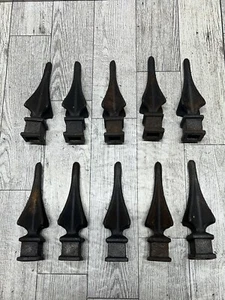 10 Cast Iron Fence Spear Gate Topper Finials 1" x 4" With 1/2" Square Opening - Picture 1 of 3