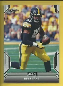 Tarjeta de novato Noah Fant RC 2019 Leaf Draft # 60 Iowa Hawkeyes Denver Broncos NFL - Imagen 1 de 2