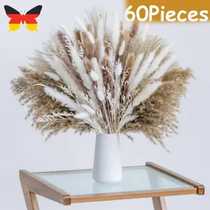 Pampasgras Getrocknet Natürliche Trockenblumen Deko DIY Trockene Blüten Strauß - Bild 1 von 11