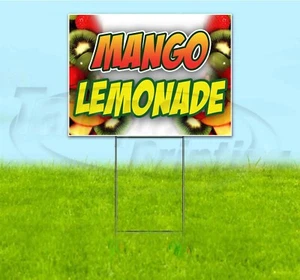 MANGO LIMONADE 18x24 Yard Schild MIT PFAHL Wellpappe Bandit USA GESCHÄFT LECKER - Bild 1 von 4