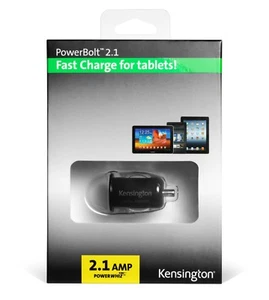 KENSINGTON USB 2.1A Quick Micro Fast Car Charger for Samsung iPhone Tablets - Picture 1 of 10