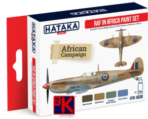 HATAKA AS08 RAF in Africa WW2 Acrylic Paint Set 4 x 17ml Bottles  POD Postage - Picture 1 of 9