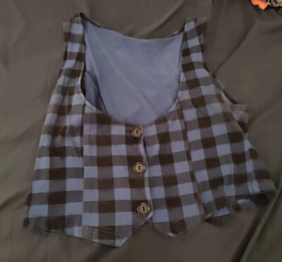 TEENBELL BRAND PLAID CHECKERED JUNIOR'S LARGE VEST - Image 1 of 3