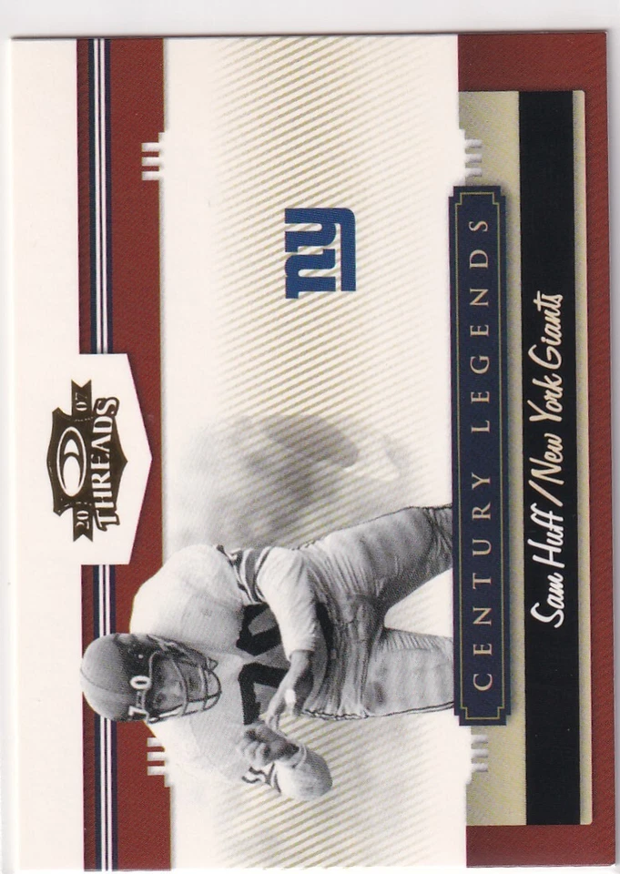 2007 DONRUSS THREADS SAM HUFF NEW YORK GIANTS CENTURY LEGENDS Z2584 - Image 1 of 1
