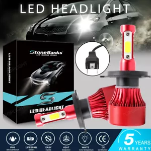 4-Side H4 9003 LED Headlight High Lo Beam Conversion Kit 32000LM 6000K HID White - Picture 1 of 11