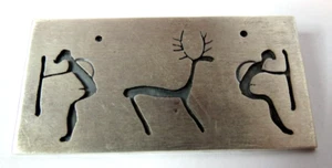 MEXICO OR SOUTH AFRICA BIRGER HAGLUND? 925 STERLING SILVER DEER BROOCH PIN.. - Picture 1 of 4