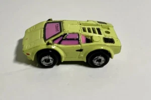 Micro Machines Lamborghini Countach (Galoob 1986) Neon Yellow Pink - Picture 1 of 5