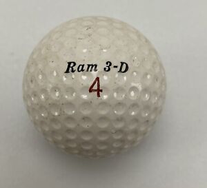Rare balle de golf distance Ramlon Plus Ram 3-D, pièce de collection antique 1960