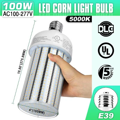 KUKUPPO 100W LED Corn Light Bulbs E39 Mogul Warehouse Parking Lot Light 5000K Daylight
