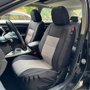 For Nissan Altima Front Car Seat Covers Waterproof Canvas Black & Gray - Picture 1 of 6