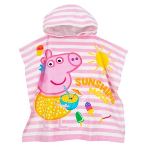 Peppa Pig Poncho Towel For Girls | Girls Peppa Pig Towel Poncho | Girls Towel - Picture 1 of 8