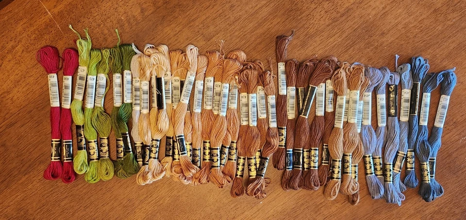 NEW from estate sale.  41 Pieces Lot #4 DMC Floss. NO OTHER BRANDS - Image 1 of 1