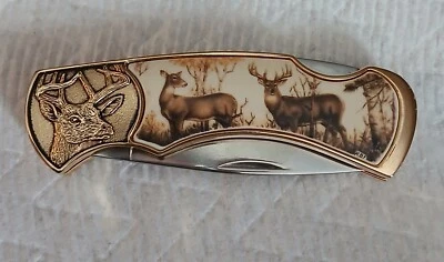 Cuchillos de colección Franklin Mint serie vida silvestre cola blanca ciervo sendero supervivencia  Foto 1 de 4