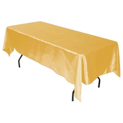 5 packs  60 x 126 Inch seamless SATIN Tablecloths Hotel Boot 25 COLORS USA SALE - Image 1 of 4