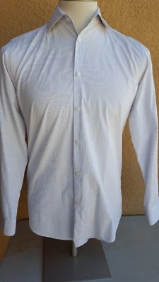 Camisa LS Para Hombre Multicolor Micro Cuadros Botón Frontal 14.5R China Foto 1 de 4