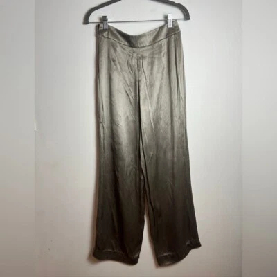 Pantalones Giorgio Armani Seda Plateados 42 Italia Fiesta de Negocios Vacaciones  Foto 1 de 4