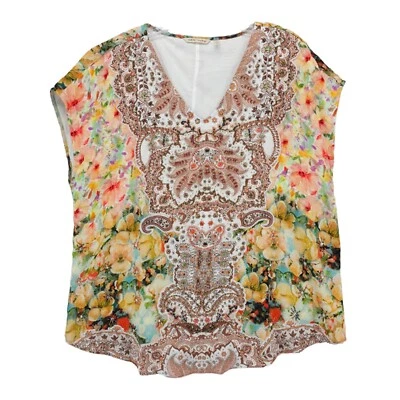 Top túnica Soft Surroundings Patria adornada lentejuelas cuentas usado en excelente estado talla 1X Foto 1 de 4