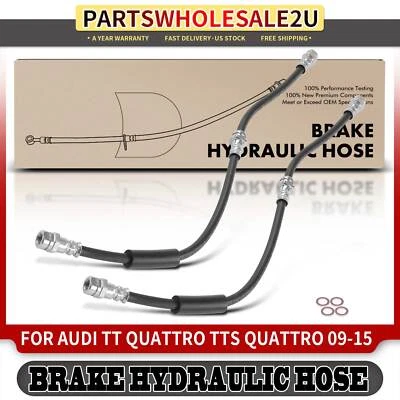 Manguera hidráulica de freno delantero 2 piezas para Audi TT Quattro 2008-2010 TTS Quattro 09-15 Foto 1 de 4