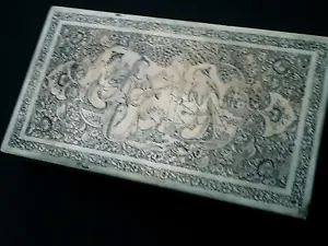 Fascinating pershian Solid Silver Middle  Eastern Vanity Box  - Picture 1 of 12