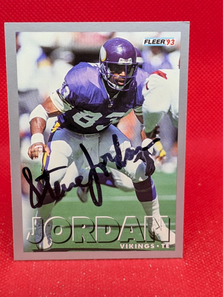 AUTOGRAPH on card: Steve Jordan 1993 Fleer #296 - Image 1 of 1