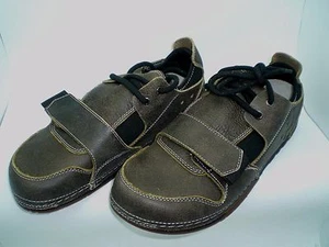 OTZ OTZ1-ZAPATOS BAJOS TALLA 13 HOMBRE CORREA DE CUERO MARRÓN + CORDONES, NUEVOS EN CAJA, 46 EUR - Imagen 1 de 6