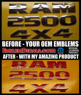" RAM 2500 4x4 " Emblem Decals 2013 2014 2015 2016 2017 2018 Foto 1 de 4