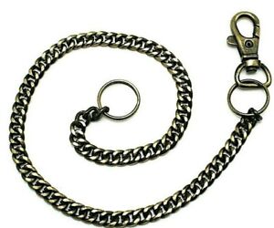 Biker Chain for Men Replacement Thin Key Ring Chain  17' inch Long Bronze Chain
