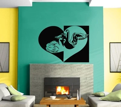 Настенная наклейка виниловая наклейка любовь романтика черно-белый лебедь настенная роспись z463 - Изображение 1 из 3