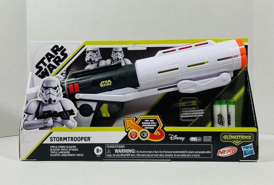 Disney Hasbro Nerf Glowstrike Star Wars Stormtrooper Triple Strike Blaster