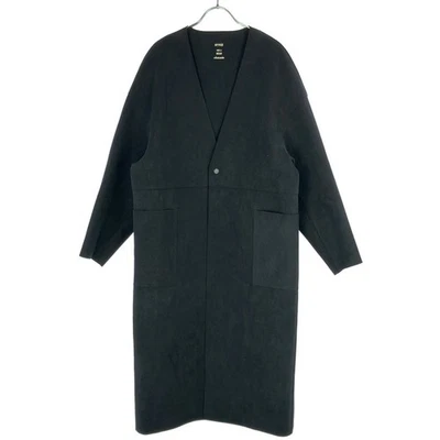 HYKE 21AW ULTRASUEDE COAT Ultra Suede 212-17319 Black 2 Used MESC-0 - image 1 of 4