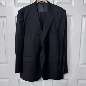 Daniel Cremieux Signature Coll Herren Anzug 46 L Navy Nadelstreifen Loro Piana Italy - Bild 1 von 17