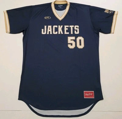 Georgia Tech Yellow Jackets Rawlings Shirt Mens XL Baseball Jersey #50 NCAA - Image 1 of 4