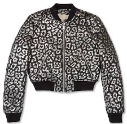 Michael Kors Giacca Bomber Jacquard Leopardata Metallizzata Valiram... Piccola Donna