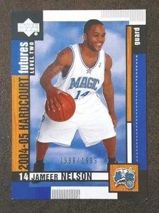 JAMEER NELSON RC 2004 Upper Deck #110 Hardcourt Futures Level Two /1999.  B2C - Picture 1 of 3