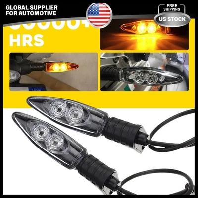 2X Luz indicadora LED ámbar señal de giro delantera para BMW F700GS F800GT HP4 R1200GS Foto 1 de 4