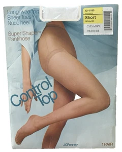Pantihose Control JC Penney Top Super Shaper Short Blanco 80 - Imagen 1 de 6