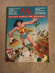 RARE MS. MAGAZINE JULY 1972 VOL 1, NO. 1 - WONDER WOMAN, STEINEM, FEMINISM, MORE - Picture 1 of 10