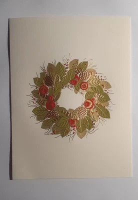 6 Guirnalda de hojas Crane & Co con tarjetas de granadas y piñas - Leer descripción Foto 1 de 4