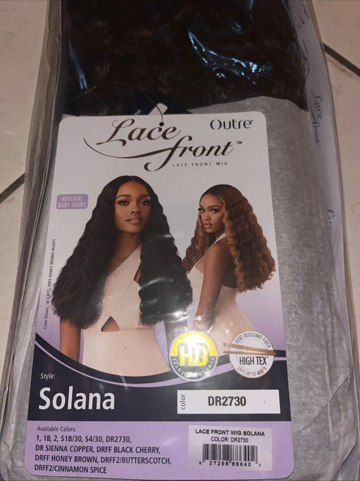 Outre Lace Front Wig #Solana Color Dr 2730 Heat Resistant Fiber ￼ - Image 1 of 1