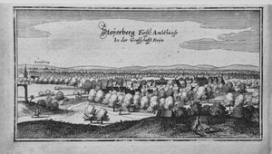 Steyerberg Landkreis Nienburg alter Merian Kupferstich der Erstausgabe 1654 - Picture 1 of 1