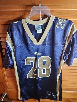 Camiseta De Colección St Louis Rams Marshall Faulk #28 Puma Azul NFL Talla Juvenil L 14/16 Foto 1 de 4
