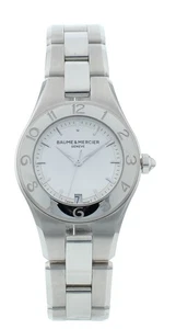 Baume & Mercier Linea Stainless Steel Silver Dial 27mm Ladies Watch M0A10009 - Picture 1 of 6