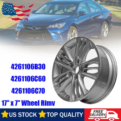 Llanta de aleación gris 17" x 7" para Toyota Camry 2015-2017 4261106B30 4261106C60 Foto 1 de 4