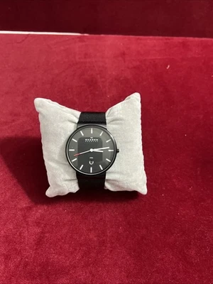 Skagen Klassik 40 мм черный PVD стали черный циферблат сетки мужские кварцевые часы SKW6053 - Изображение 1 из 4