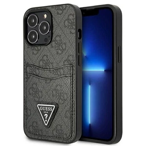 Case Guess GUHCP13LP4TPK Apple iPhone 13 Pro schwarz/black Hardcase 4G Triangle  - Bild 1 von 8