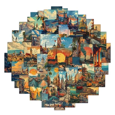 50 Stück Vintage Comic Aufkleber - Wasserdicht Reisedeko - Bild 1 von 4