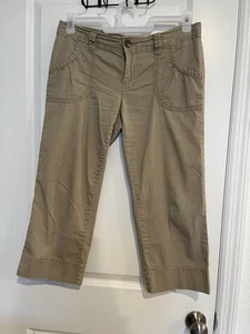 Calvin Klein Women’s Capri Pants Chino Khaki Tan Size 6 - Picture 1 of 7
