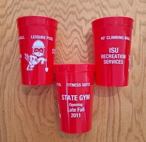 Iowa State University Cup 2011 State Gym Remodel Cyclones 3er Set Neu 16 oz - Bild 1 von 4